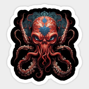 Patriotic Octopus Sticker